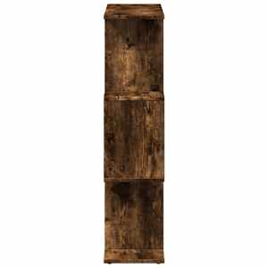 Knihovna/dělicí stěna 3patrová kouřový dub 70x24x97 cm kompozit - obrázek 6