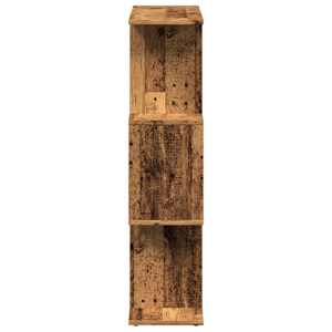 Knihovna/dělicí stěna 3patrová old wood 70x24x97 cm kompozit - obrázek 6