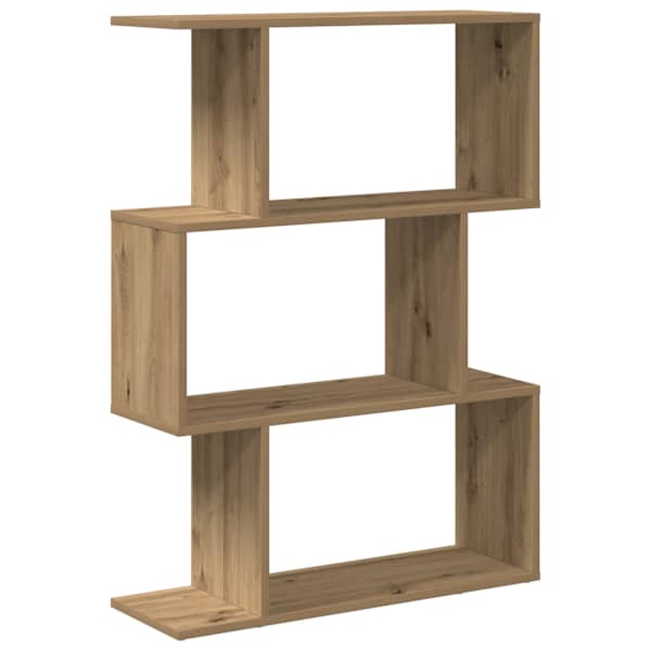 vidaXL ruumijagaja 3 korrust, k&auml;sit&ouml;&ouml;tamm, 70x24x97 cm, tehispuit