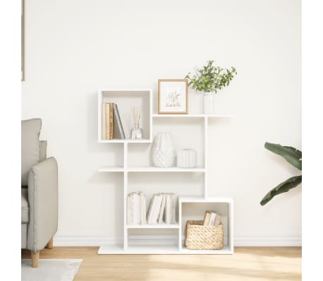 vidaXL Bibliotecă/separator cameră alb 92x29x112 cm lemn prelucrat