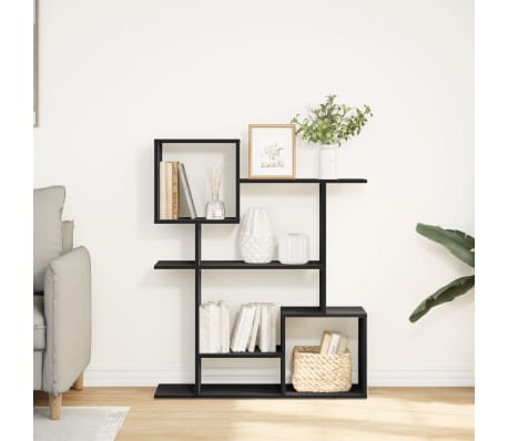 vidaXL Estante divis&oacute;ria 92x29x112 cm derivados de madeira preto
