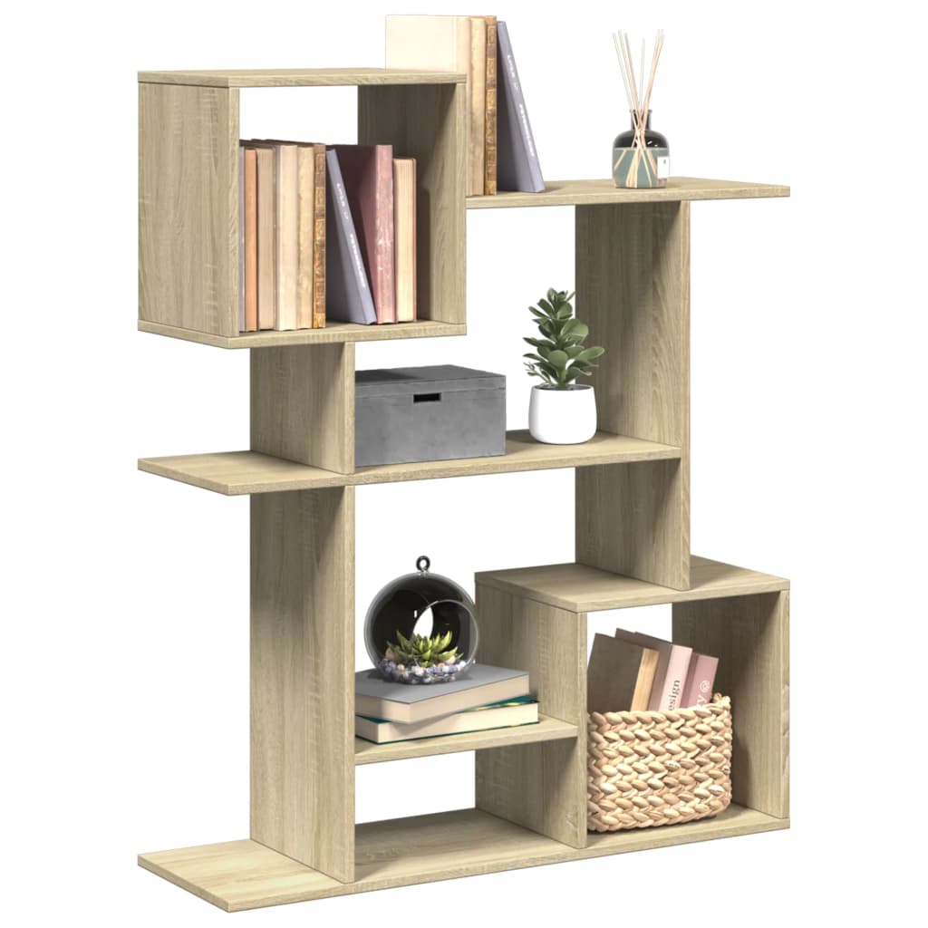 vidaXL Raumteiler-Bücherregal Sonoma-Eiche 92x29x112 cm Holzwerkstoff