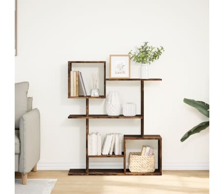 vidaXL Bibliotecă/separator cameră stejar fumuriu 92x29x112 cm lemn