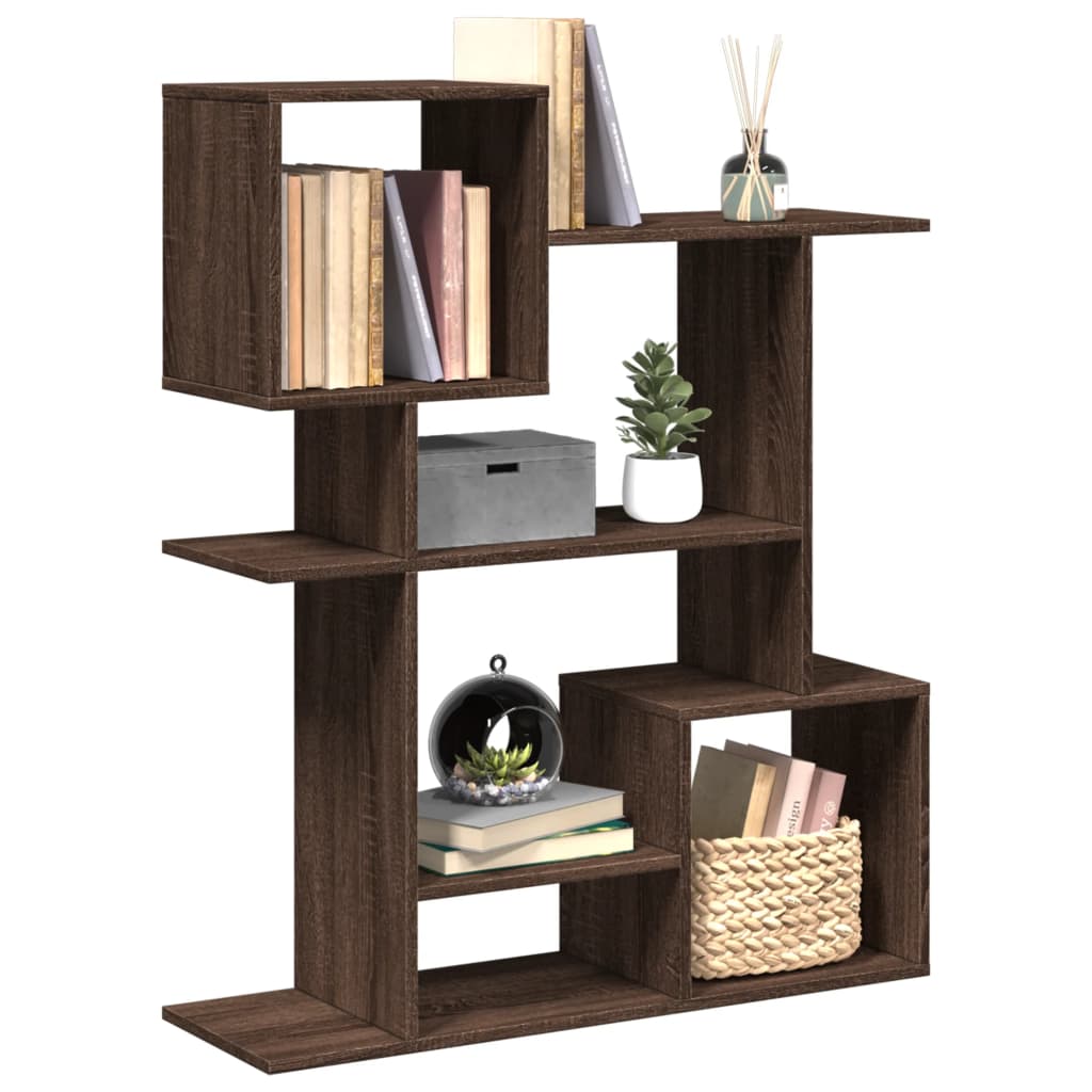 vidaXL Raumteiler-Bücherregal Braun Eichen-Optik 92x29x112 cm