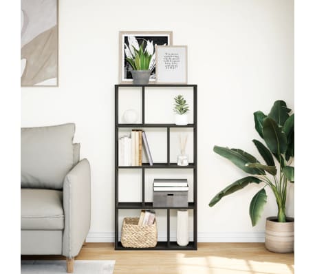 vidaXL Bokhylle svart 60x20x120 cm konstruert tre