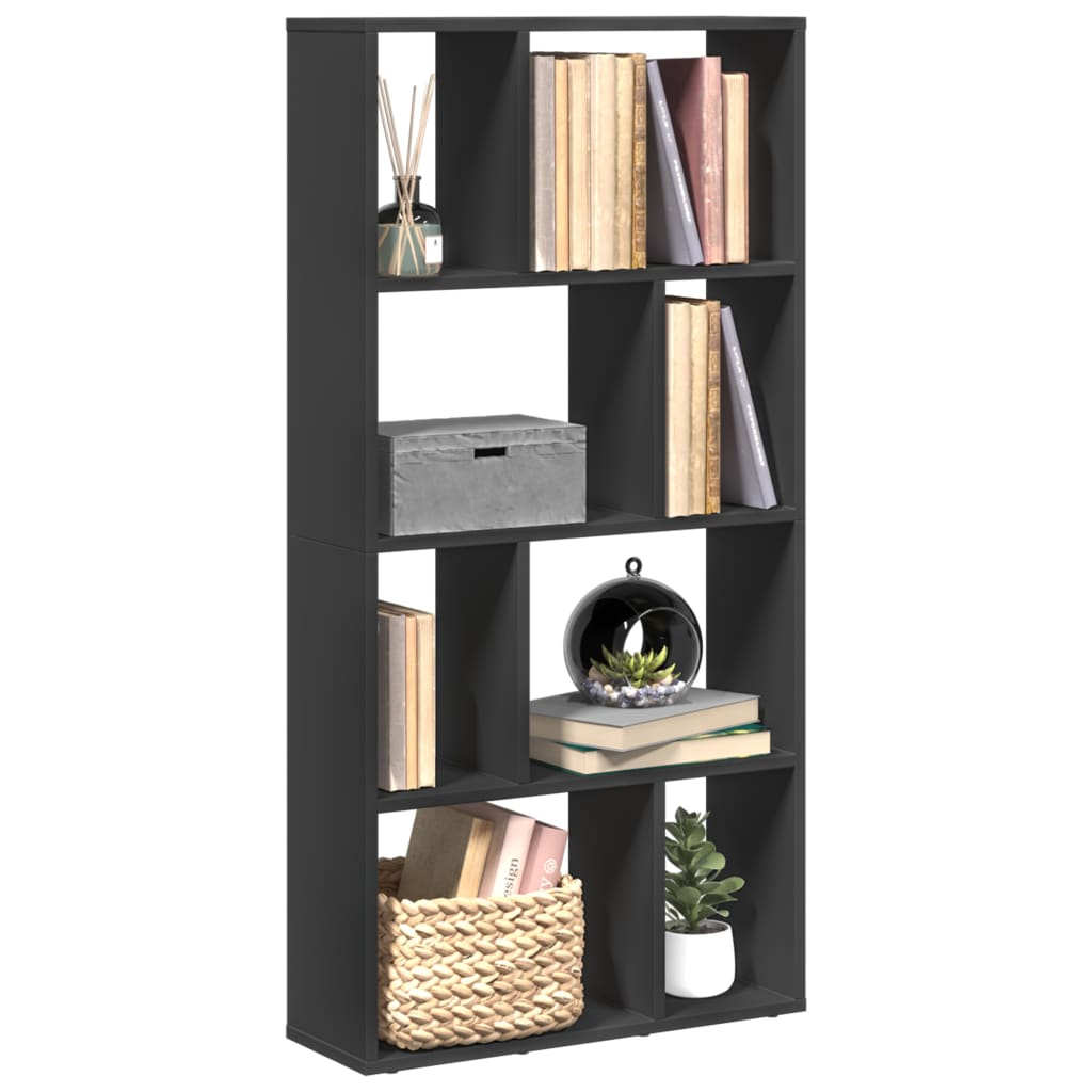 vidaXL Bibliotecă, negru, 60x20x120 cm, lemn prelucrat