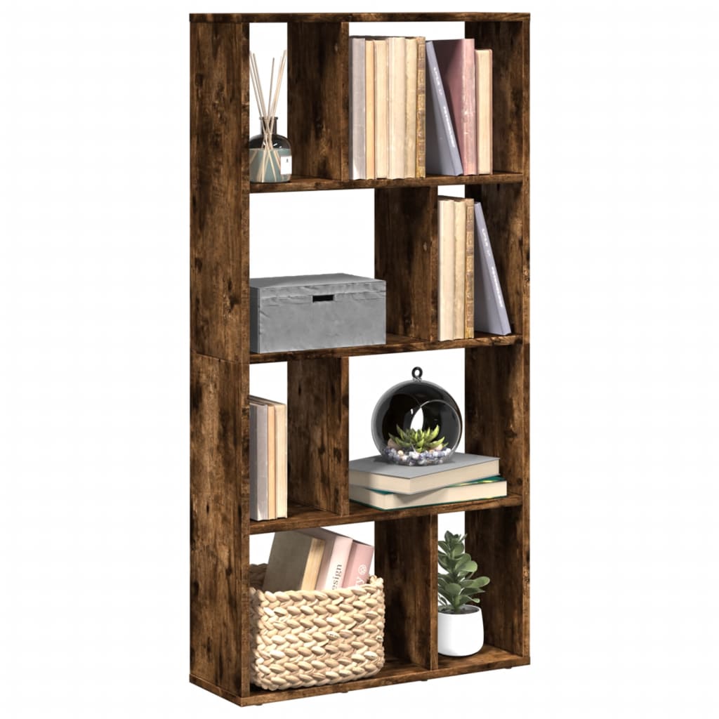 vidaXL Bücherregal Räuchereiche 60x20x120 cm Holzwerkstoff