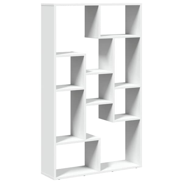 vidaXL raamaturiiul, valge, 72x20x120,5 cm, tehispuit