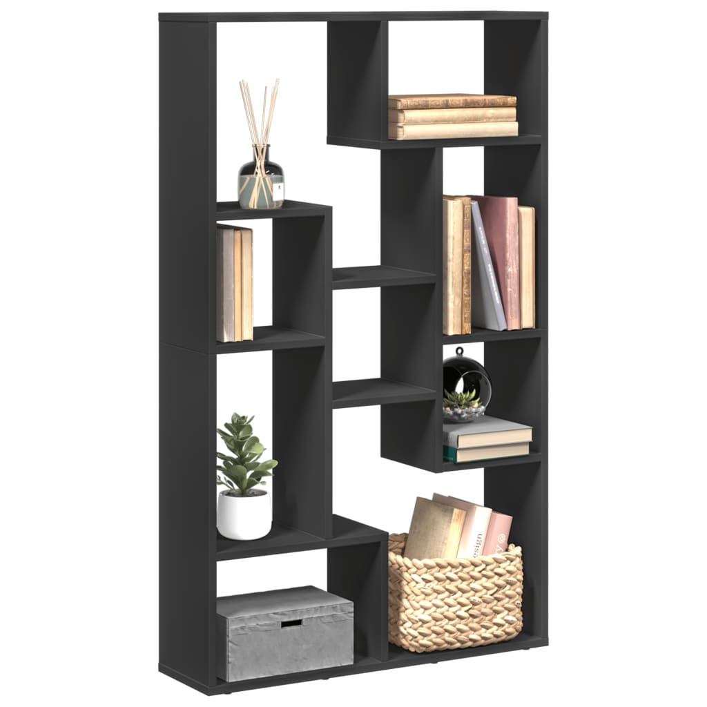 vidaXL Bibliotecă, negru, 72x20x120 cm, lemn prelucrat