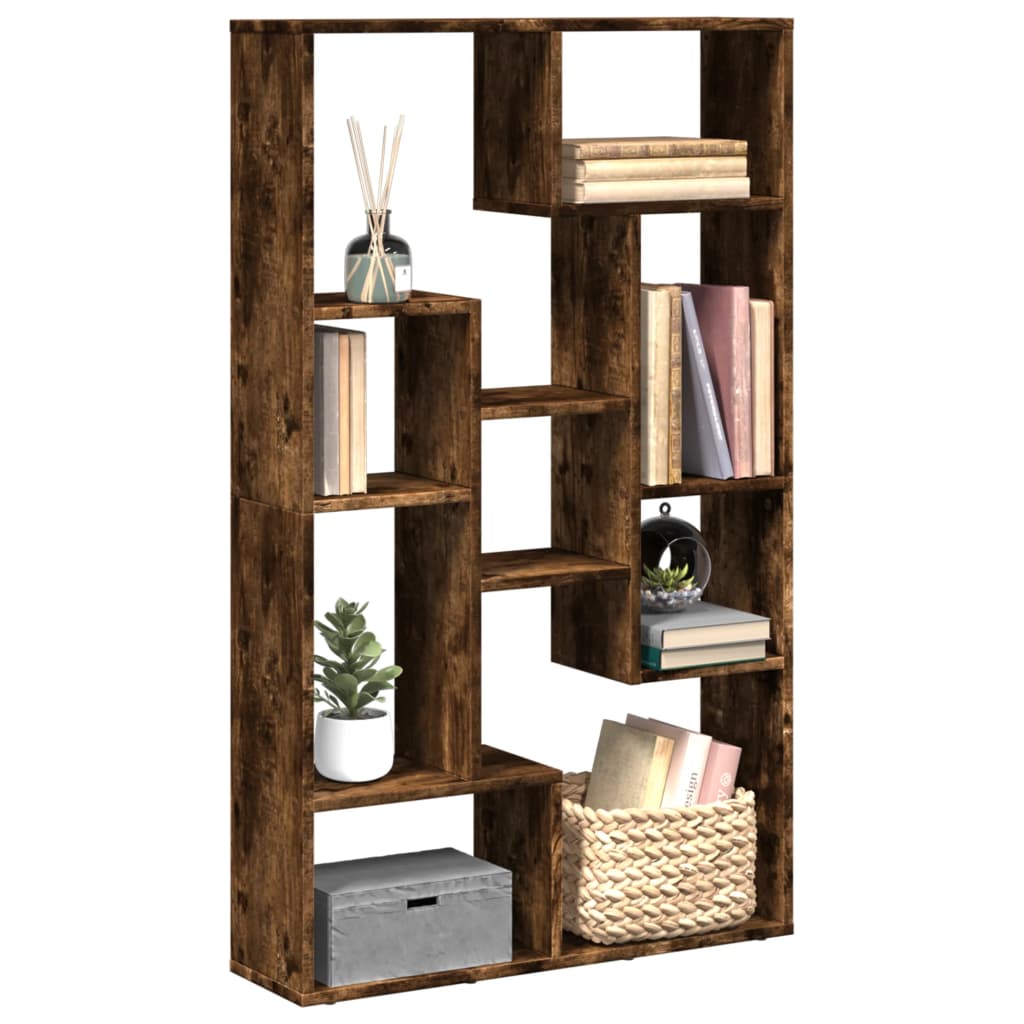 vidaXL Bücherregal Räuchereiche 72x20x120 cm Holzwerkstoff