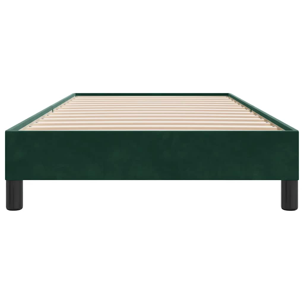 vidaXL Bedframe zonder matras 80x210 cm fluweel donkergroen groen, foto 4