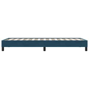 Rám postele bez matrace tmavě modrý 80x210 cm samet - obrázek 6