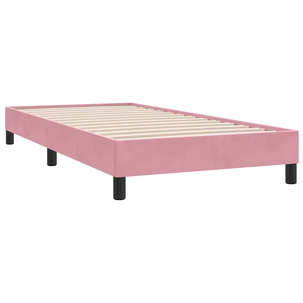 vidaXL Rám postele bez matrací růžová 80x210 cm samet