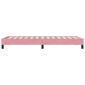 Rám postele bez matrací růžová 80x210 cm samet - obrázek 6