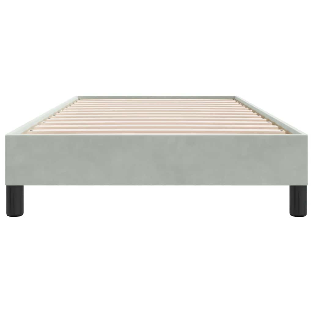 vidaXL Bedframe zonder matras 90x210 cm fluweel lichtgrijs grijs, foto 4
