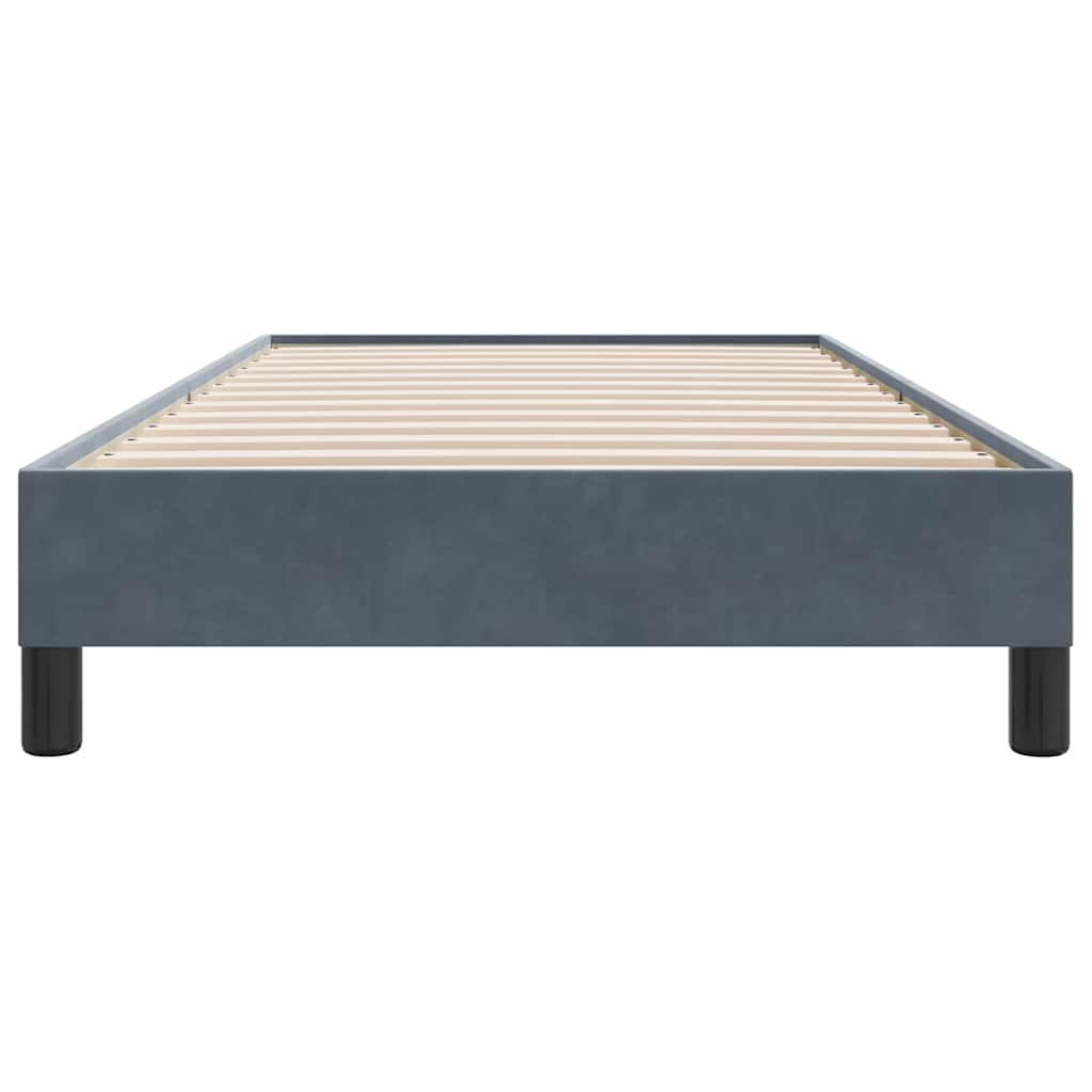 vidaXL Bedframe zonder matras 90x210 cm fluweel donkergrijs grijs, foto 2