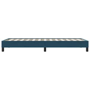 Rám postele bez matrace tmavě modrý 90x210 cm samet - obrázek 6