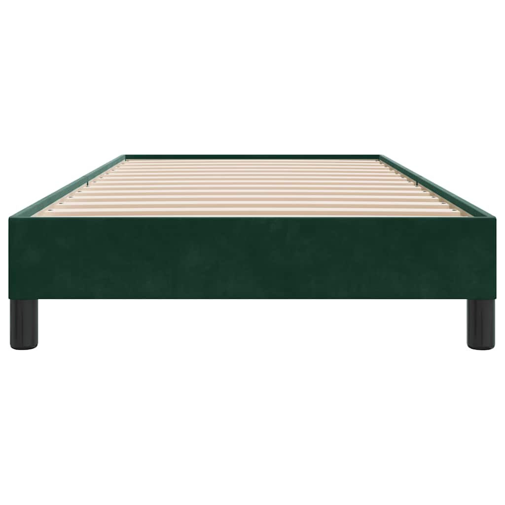 vidaXL Bedframe zonder matras 100x210 cm fluweel donkergroen groen, foto 4