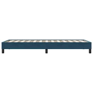 Rám postele bez matrace tmavě modrý 100x210 cm samet - obrázek 6
