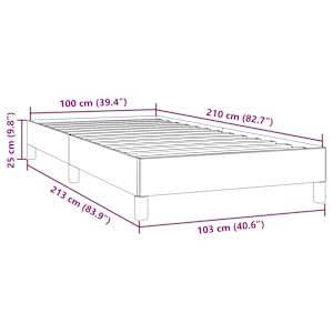 Rám postele bez matrace tmavě modrý 100x210 cm samet - obrázek 10