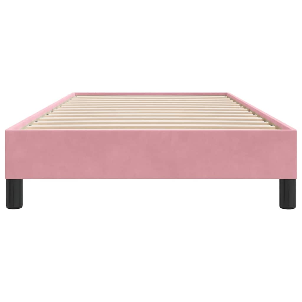 vidaXL Bedframe zonder matras 100x210 cm fluweel roze, foto 4