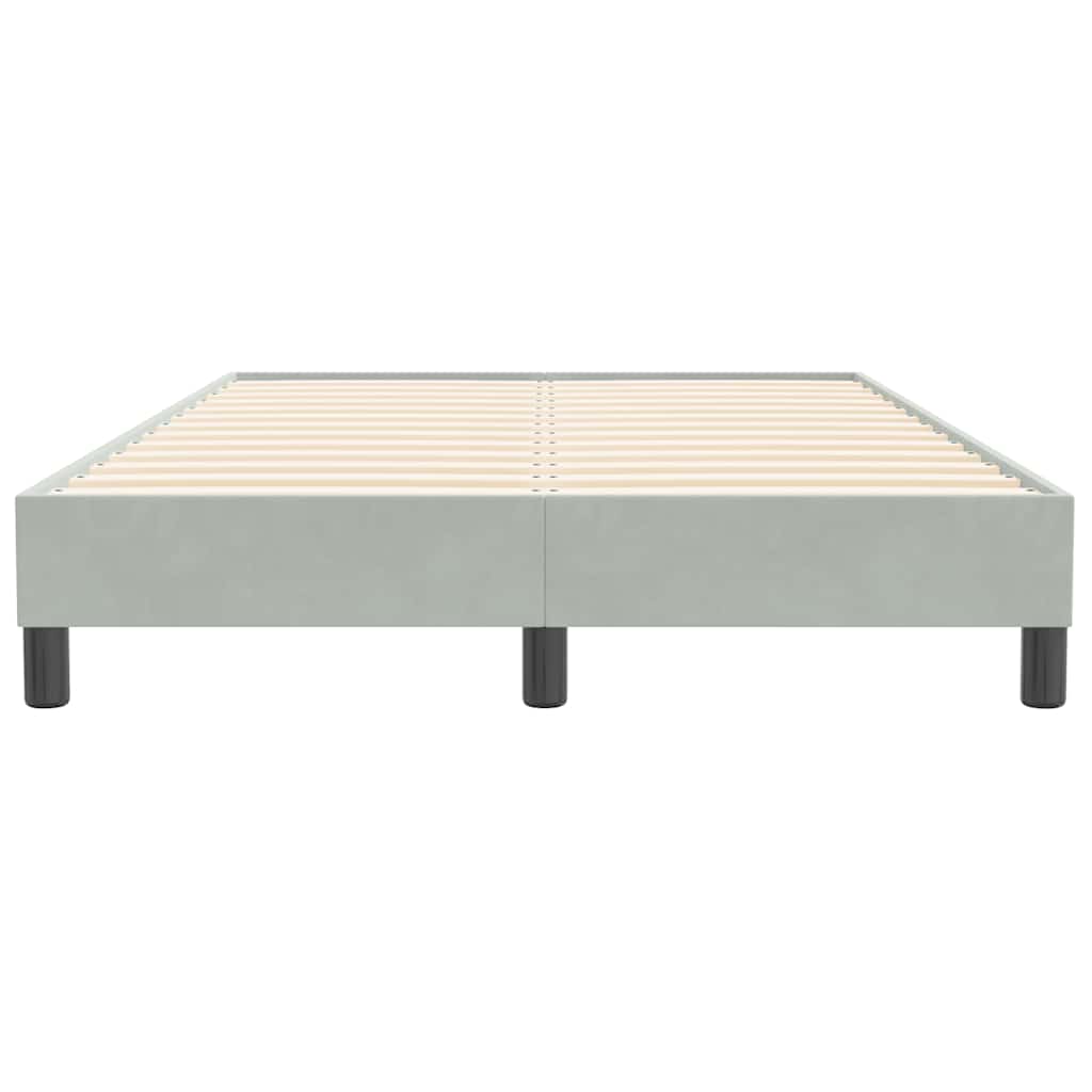 vidaXL Bedframe zonder matras 120x210 cm fluweel lichtgrijs grijs, foto 4