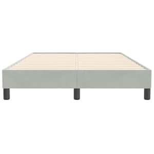 Rám postele bez matrace světle šedá 100x210 cm samet - obrázek 5