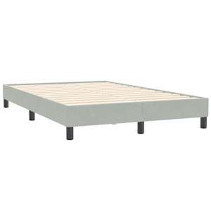 Rám postele bez matrace světle šedá 100x210 cm samet - obrázek 7