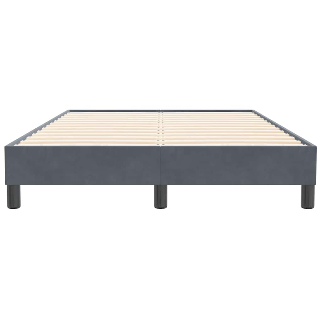 vidaXL Bedframe zonder matras 120x210 cm fluweel donkergrijs grijs, foto 4