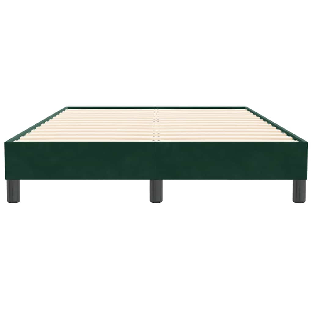 vidaXL Bedframe zonder matras 120x210 cm fluweel donkergroen groen, foto 4