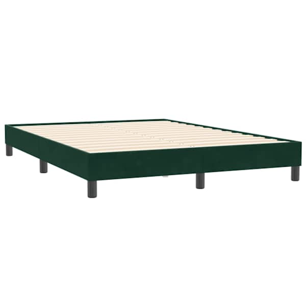 vidaXL Voodiraam ilma Madratsita Tumeroheline 140x210 cm samet