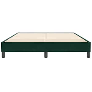 Rám postele bez matrace tmavě zelená 140x210 cm samet - obrázek 5