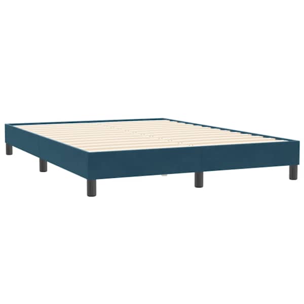 vidaXL Voodiraam ilma Madratsita Tumesinine 140x210 cm samet