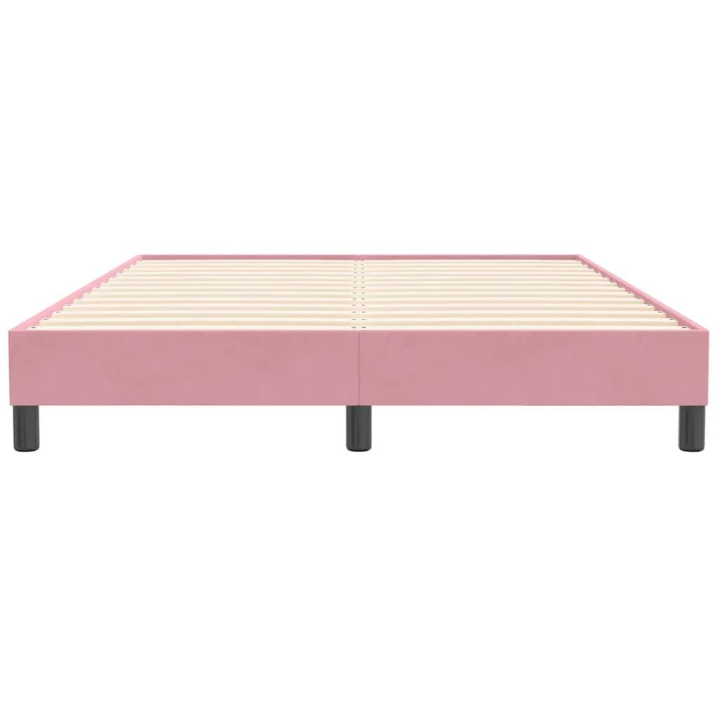 vidaXL Bedframe zonder matras 140x210 cm fluweel roze, foto 4