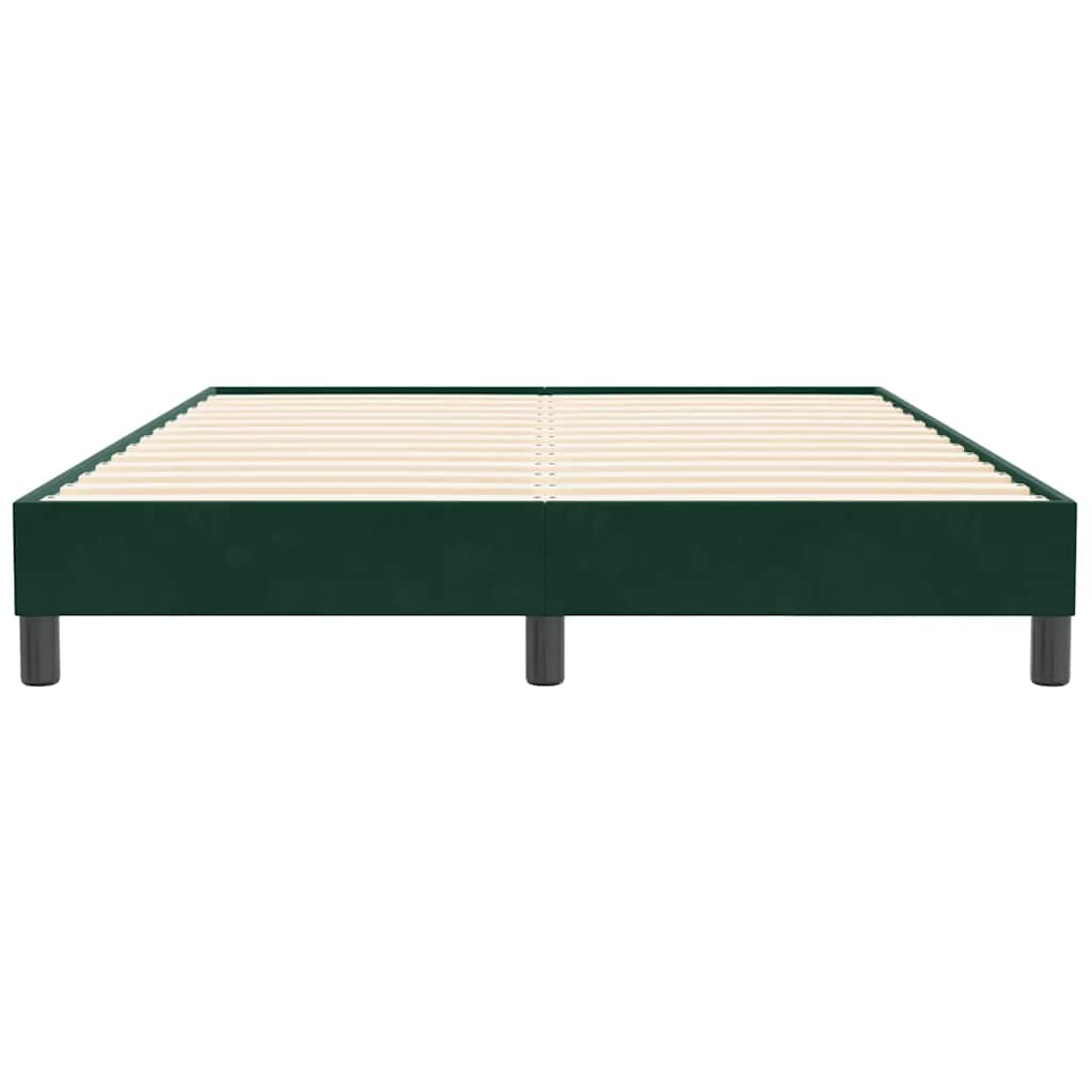 vidaXL Bedframe zonder matras 160x210 cm fluweel donkergroen groen, foto 4