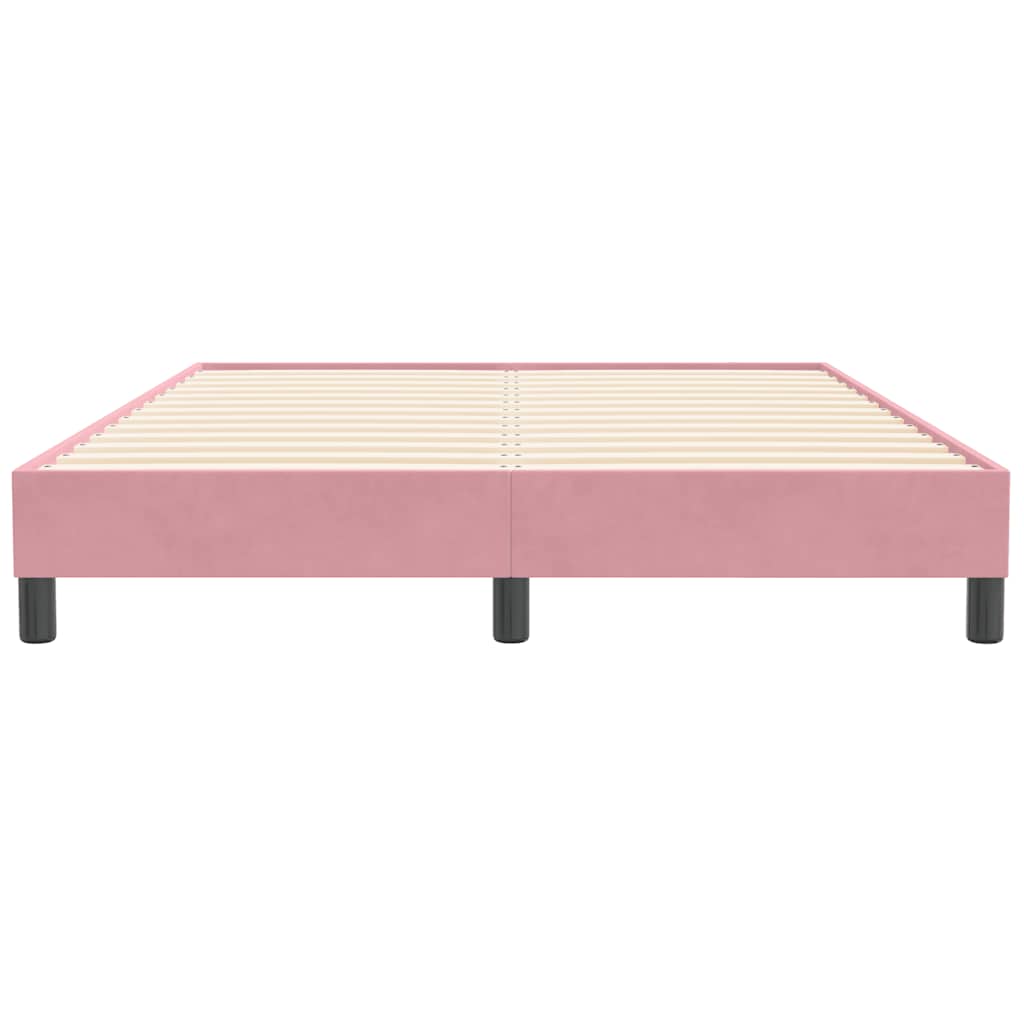 vidaXL Bedframe zonder matras 160x210 cm fluweel roze, foto 4