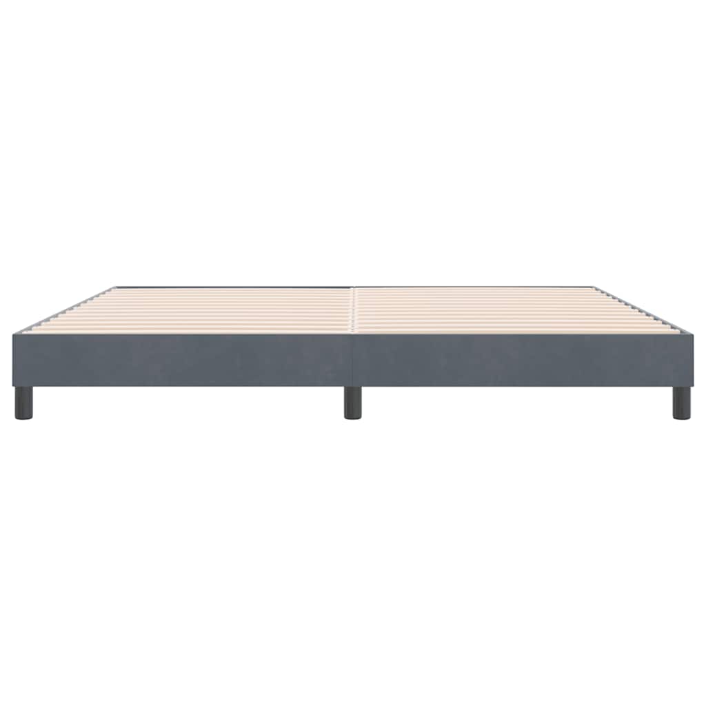 vidaXL Bedframe zonder matras 180x210 cm fluweel donkergrijs grijs, foto 4