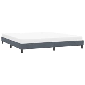 Rám postele bez matrace tmavě šedá 180x210 cm samet - obrázek 4