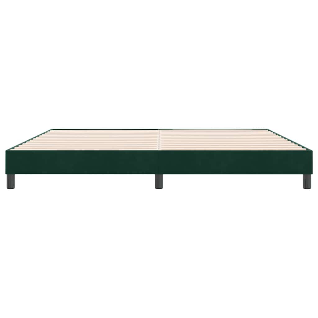 vidaXL Bedframe zonder matras 180x210 cm fluweel donkergroen groen, foto 4