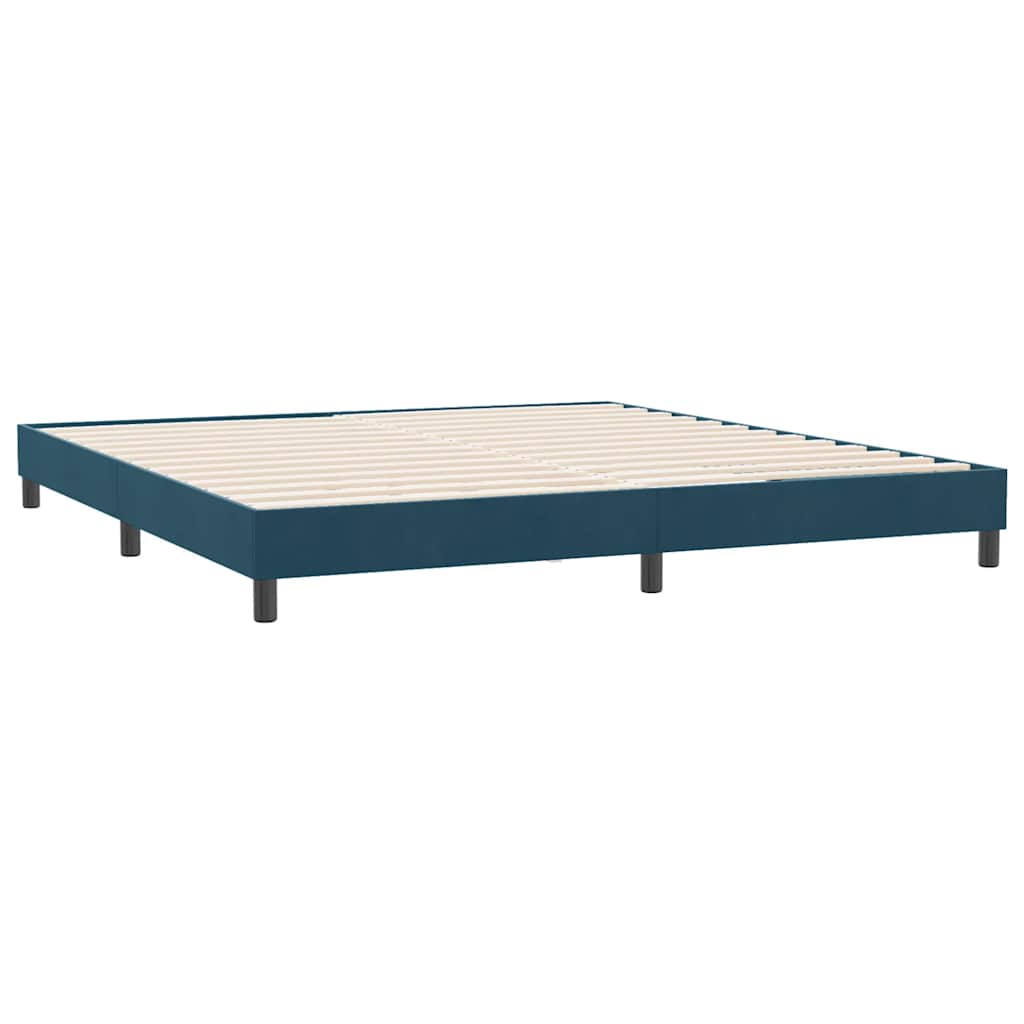 vidaXL Bedframe zonder matras 180x210 cm fluweel donkerblauw blauw, foto 3