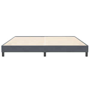 Rám postele bez matrace tmavě šedý 200x210 cm samet - obrázek 5