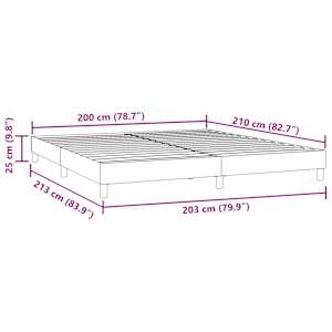 Rám postele bez matrace tmavě šedý 200x210 cm samet - obrázek 10