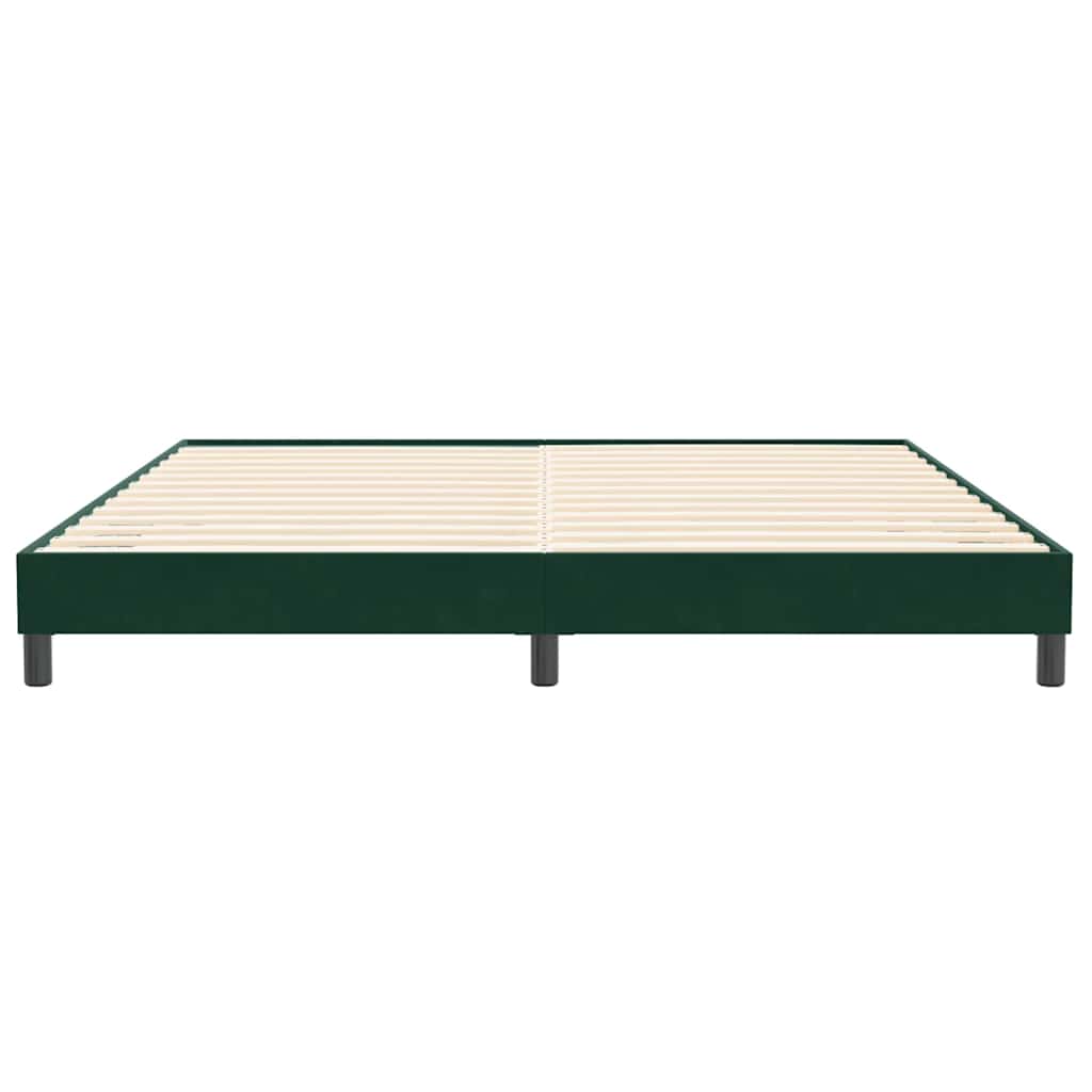 vidaXL Bedframe zonder matras 200x210 cm fluweel donkergroen groen, foto 4