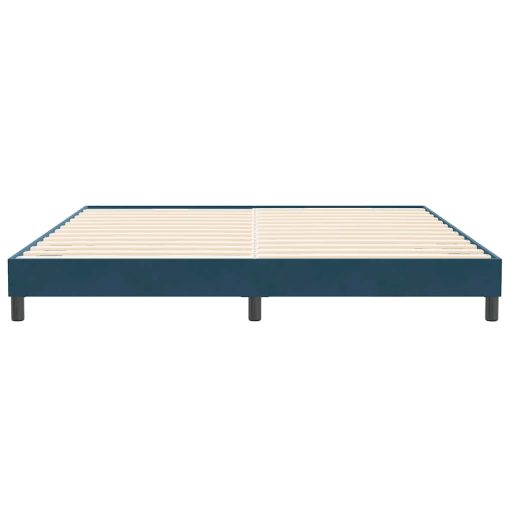 vidaXL Bedframe zonder matras 200x210 cm fluweel donkerblauw blauw, foto 4