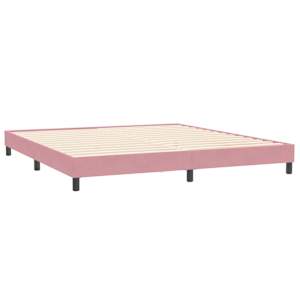 Rám postele bez matrací růžová 200x210 cm samet - obrázek 2