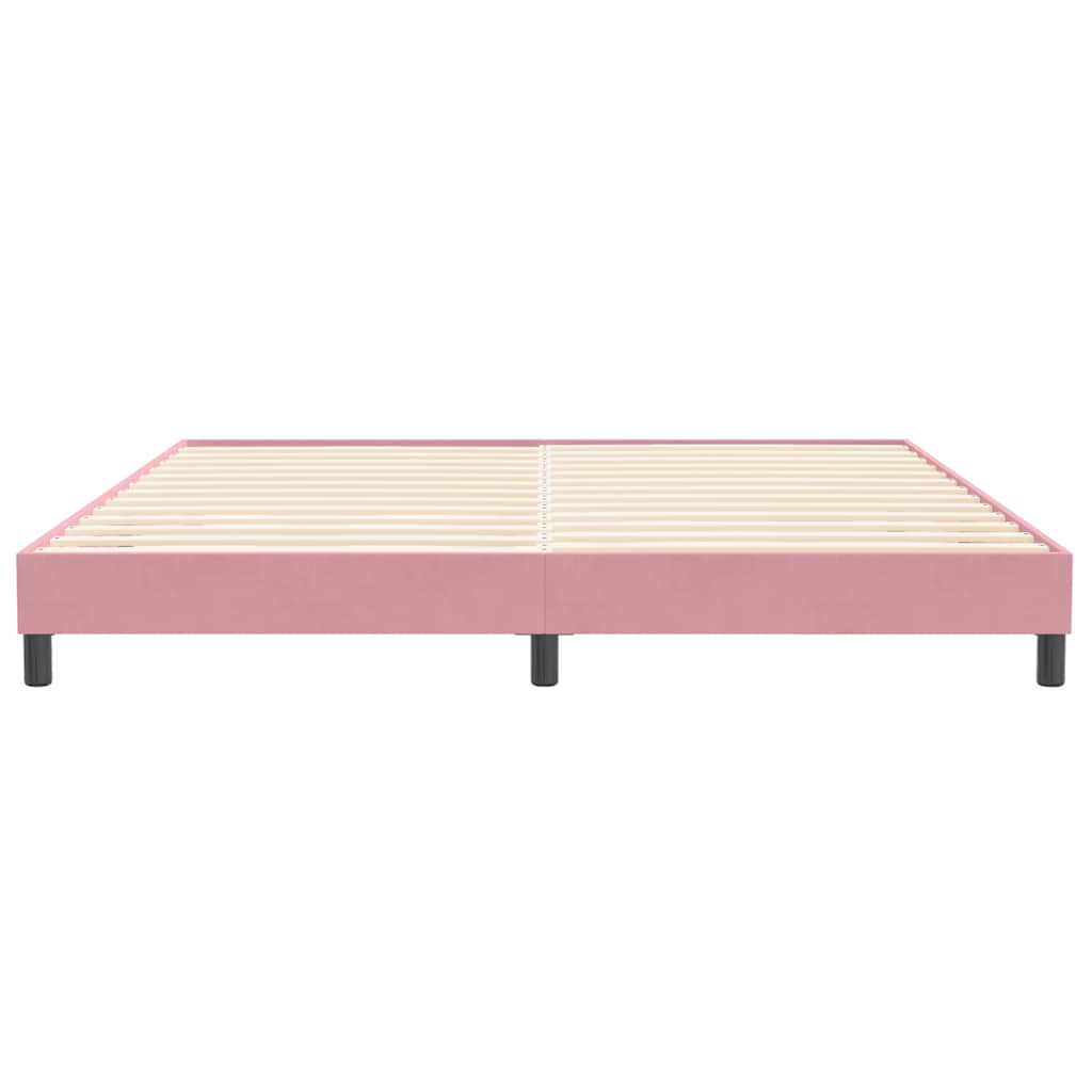 vidaXL Bedframe zonder matras 200x210 cm fluweel roze, foto 4