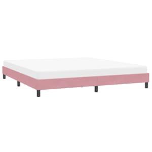 Rám postele bez matrací růžová 200x210 cm samet - obrázek 4
