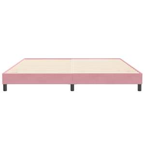Rám postele bez matrací růžová 200x210 cm samet - obrázek 5