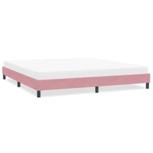 Rám postele bez matrací růžová 200x210 cm samet - obrázek 1