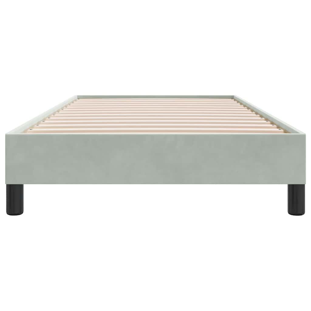 vidaXL Bedframe zonder matras 80x220 cm fluweel lichtgrijs grijs, foto 4